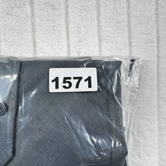 Bylt Trestles Flannel Shirt Men's Large Gray Plaid Double Pocket Embroidery Logo - Picture 12 of 12